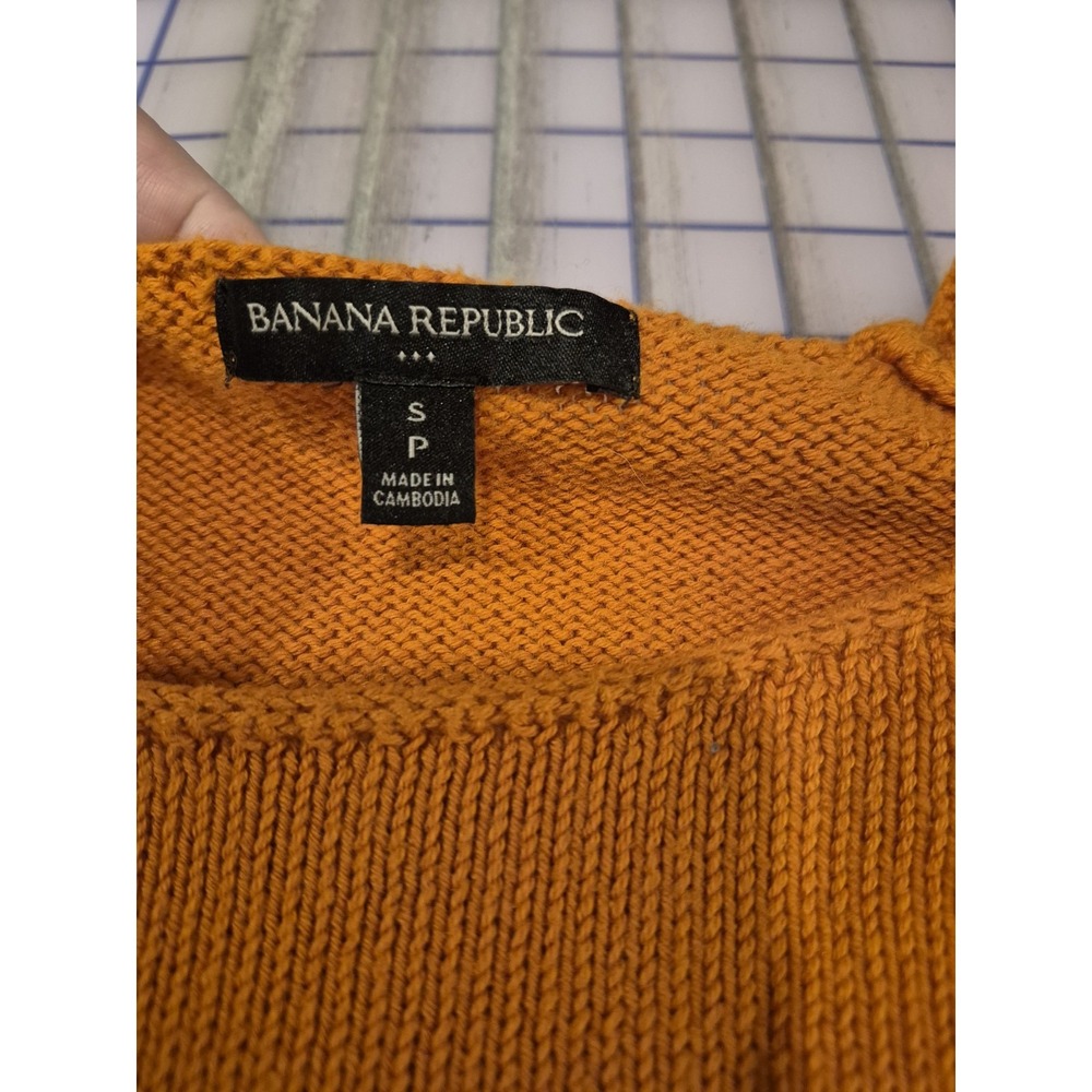 Banana Republic Orange Knit Boatneck Raglan Long Sleeve Sweater Size S EUC - Picture 2 of 11